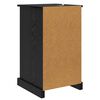 vidaXL Bedside Cabinet with Drawer Black Oak 15.35 x 15.35 x 26.57 in
