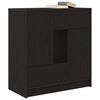 vidaXL Sideboard Black Oak Engineered Wood 27.8 x 13.4 x 29.3 in