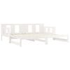 vidaXL Pull-out Day Bed White Solid pine wood 31.5 x 79.0 in