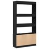 vidaXL Highboard Black Engineered Wood Tall Highboard Rectangular