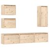 vidaXL TV Cabinet Set of 6 Natural wood Solid pine wood Various sizes