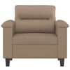 vidaXL Sofa Chair Cappuccino Faux leather, Foam, Metal, Textilene Single