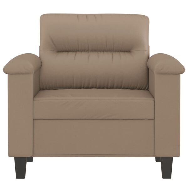 vidaXL Sofa Chair Cappuccino Faux leather, Foam, Metal, Textilene Single