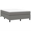 vidaXL Bed Frame Dark grey 100% polyester fabric, plywood, engineered wood