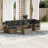 vidaXL Garden Sofa Set Grey PE rattan Large Modular Garden Sofa Set