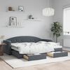 vidaXL Daybed With Trundle Dark Grey