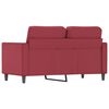 vidaXL 2-seater Sofa Wine Red Faux leather, metal, foam, textilene Compact