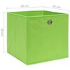 vidaXL Storage Box Set of 4 Green Non-woven fabric 11 in Foldable
