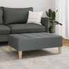 vidaXL Footstool Dark Grey Polyester, Plywood, Foam, Plastic Medium