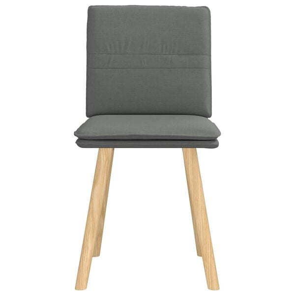 vidaXL Dining Chair Set of 2 Dark Grey