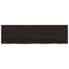 vidaXL Bathroom Countertop Dark Brown 55.1 x 15.7 x (0.8-1.6) " Treated Solid Wood