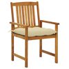 vidaXL Patio Chair Set of 2 Wooden Brown