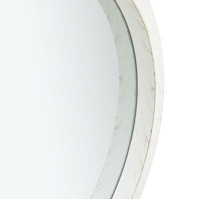 vidaXL Wall Mirror with Strap 16.7" White