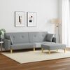 vidaXL Sofa Bed Light Grey Fabric (100% polyester), wood, plastic 2-Seater