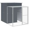 vidaXL Chicken Cage Anthracite Galvanized steel 65 x 179.1 x 71.3 in