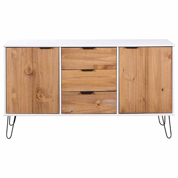 vidaXL Sideboard New York 130.6 x 43 x 73.6 cm Solid pine wood