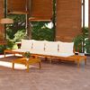 vidaXL Patio Lounge Set Modular Acacia Wood Bench Rectangular
