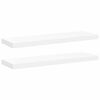 vidaXL Wall Shelf Set of 2 White Honeycomb MDF, Metal