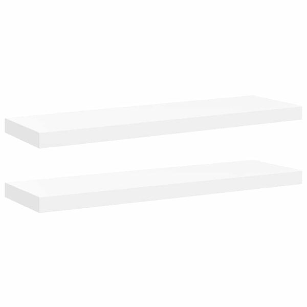 vidaXL Wall Shelf Set of 2 White Honeycomb MDF, Metal