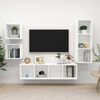 vidaXL TV Cabinet Set White Engineered wood Standard TV Cabinet Set