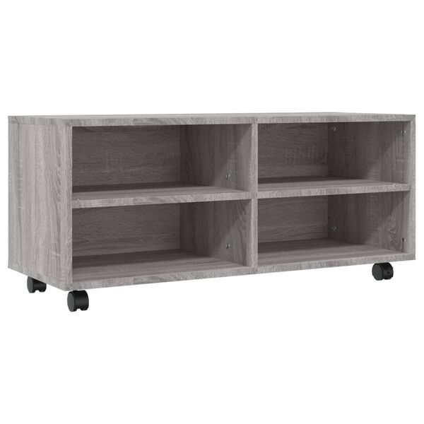 vidaXL TV Cabinet With Casters Grey Sonoma Engineered wood Medium