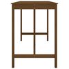 vidaXL Bar Table Honey brown Solid pine wood Large Durable Bar Table