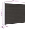 vidaXL Fence Panel WPC 68.9x57.5" Black