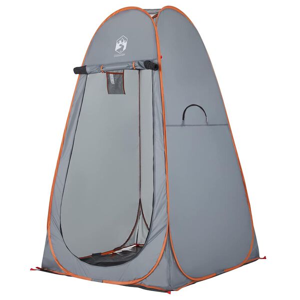 vidaXL Privacy Tent Gray and Orange Pop-up Waterproof
