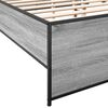 vidaXL Bed Frame Grey Sonoma Engineered wood, steel 79 x 79 in Durable