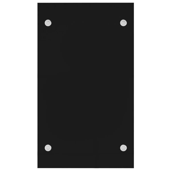 vidaXL Firewood Rack Black 15.7x13.8x23.6" Glass
