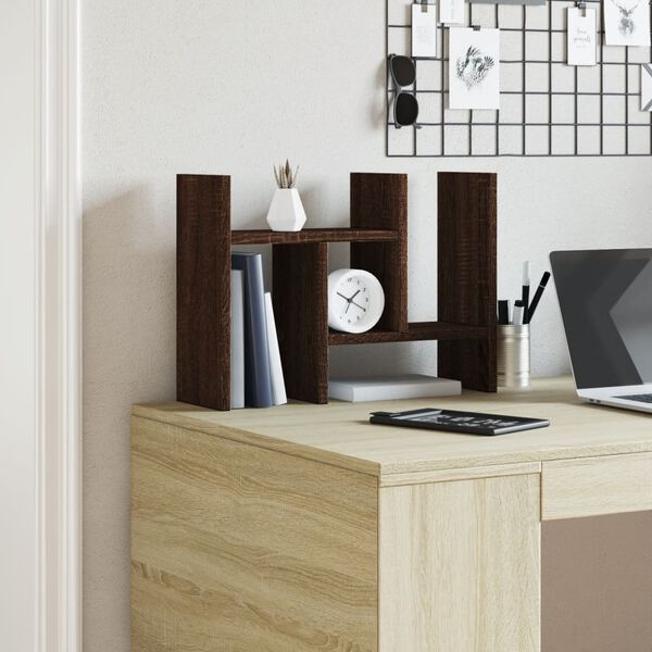 vidaXL Desk Organiser Brown Oak 13.6x6.1x14.0" Engineered wood