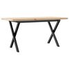vidaXL Coffee Table Natural wood and black