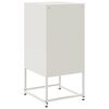 vidaXL Bedside Cabinet White Steel Medium Bedside Cabinet Rectangular