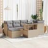 vidaXL Garden Sofa Set Beige, Light grey