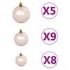 vidaXL Nordmann Fir Artificial Christmas Tree LED&Ball Set Green 47.2"