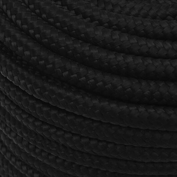 vidaXL Work Rope Black 0.55 " 820.2 ' Polyester