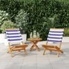 vidaXL Garden Chair Set of 2 Blue and white