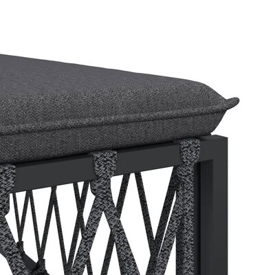 vidaXL 8 Piece Patio Lounge Set with Cushions Anthracite Steel
