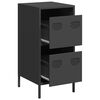 vidaXL Sideboard Black Cold-rolled steel Compact Sideboard Rectangular
