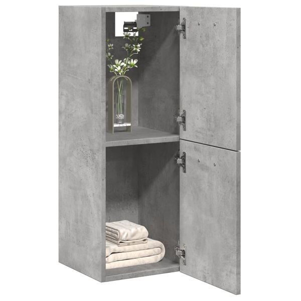 vidaXL Bathroom Hanging Cabinet Concrete grey Engineered wood Medium