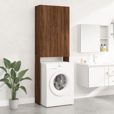vidaXL Washing Machine Cabinet Brown Oak 25.2"x10"x74.8"