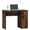 vidaXL Desk Smoked oak Engineered wood 39.4x21.7x29.5 in Computer Desk