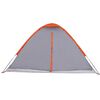 vidaXL Camping Tent Dome 2-Person Gray and Orange Waterproof