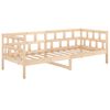 vidaXL Day Bed Natural wood Solid pine wood (untreated) Twin Convertible