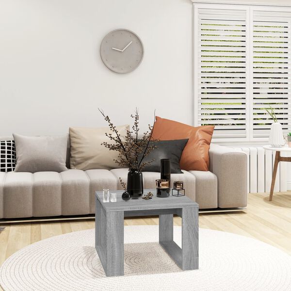 vidaXL Side Table Gray Sonoma Engineered Wood Small Durable Side Table