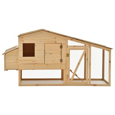 vidaXL Chicken Cage Solid Pine Wood 70.1"x26.4"x36.2"