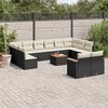 vidaXL Garden Sofa Set Black, Cream white