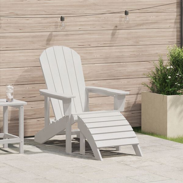 vidaXL Adirondack Chair White 74 x 82 x 92cm HDPE