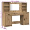 vidaXL Dressing Table Set with LED 3 pcs Artisan Oak Engineered Wood