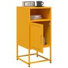 vidaXL Bedside Cabinet Set of 2 Mustard Yellow Steel Medium